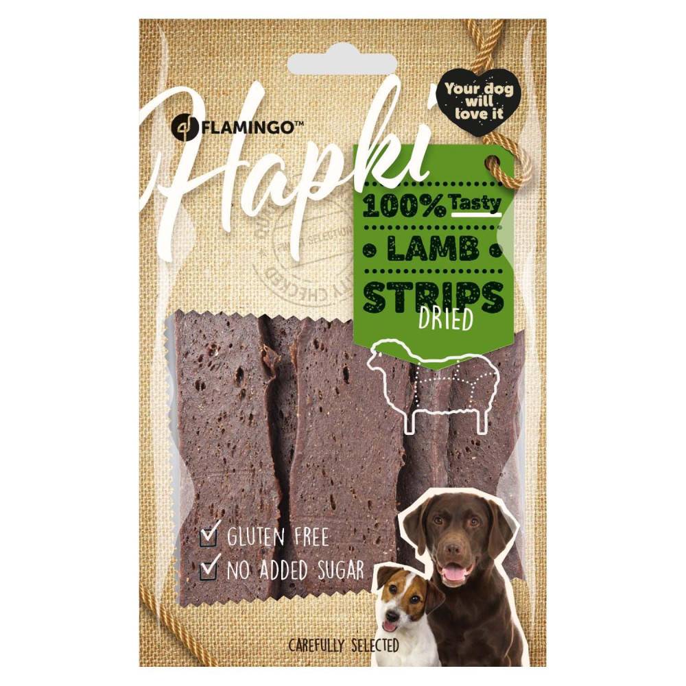 Friandise lamelles d'agneau Hapki BBQ pour chien 85 g sans gluten - Imagen 2