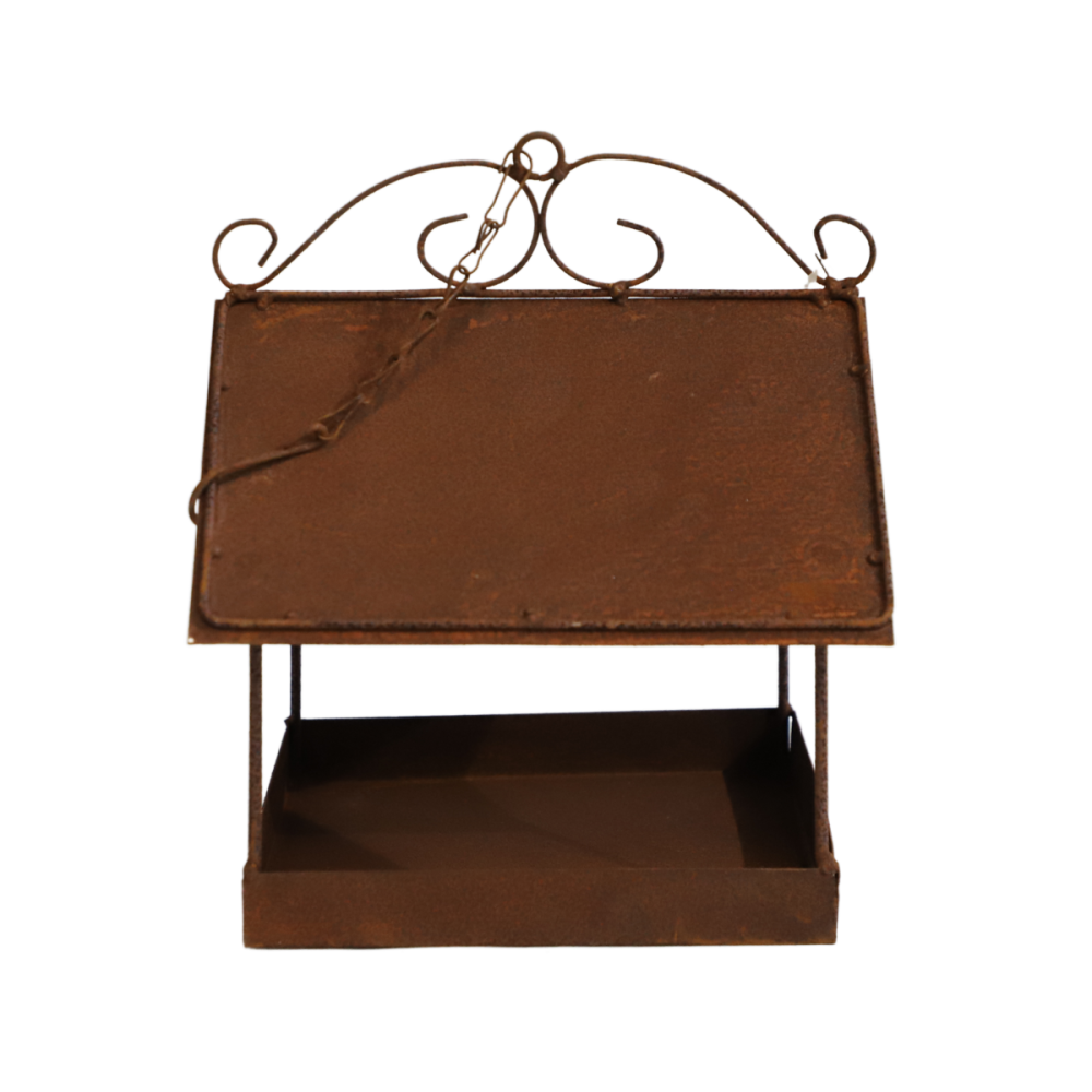 Mangeoire en métal marron 24 x 17 x 24 cm Chemin de campagne