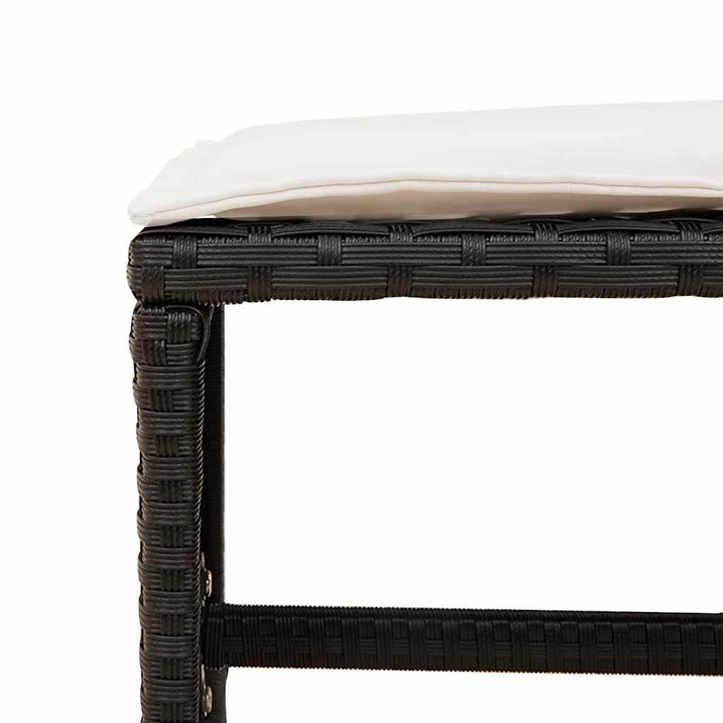 Ensemble Table et Chaises de Jardin 14 Personnes, Modèle Encastrable Résine Noire & Coussins Crème – ComfortXL Outdoor Living - Image 7