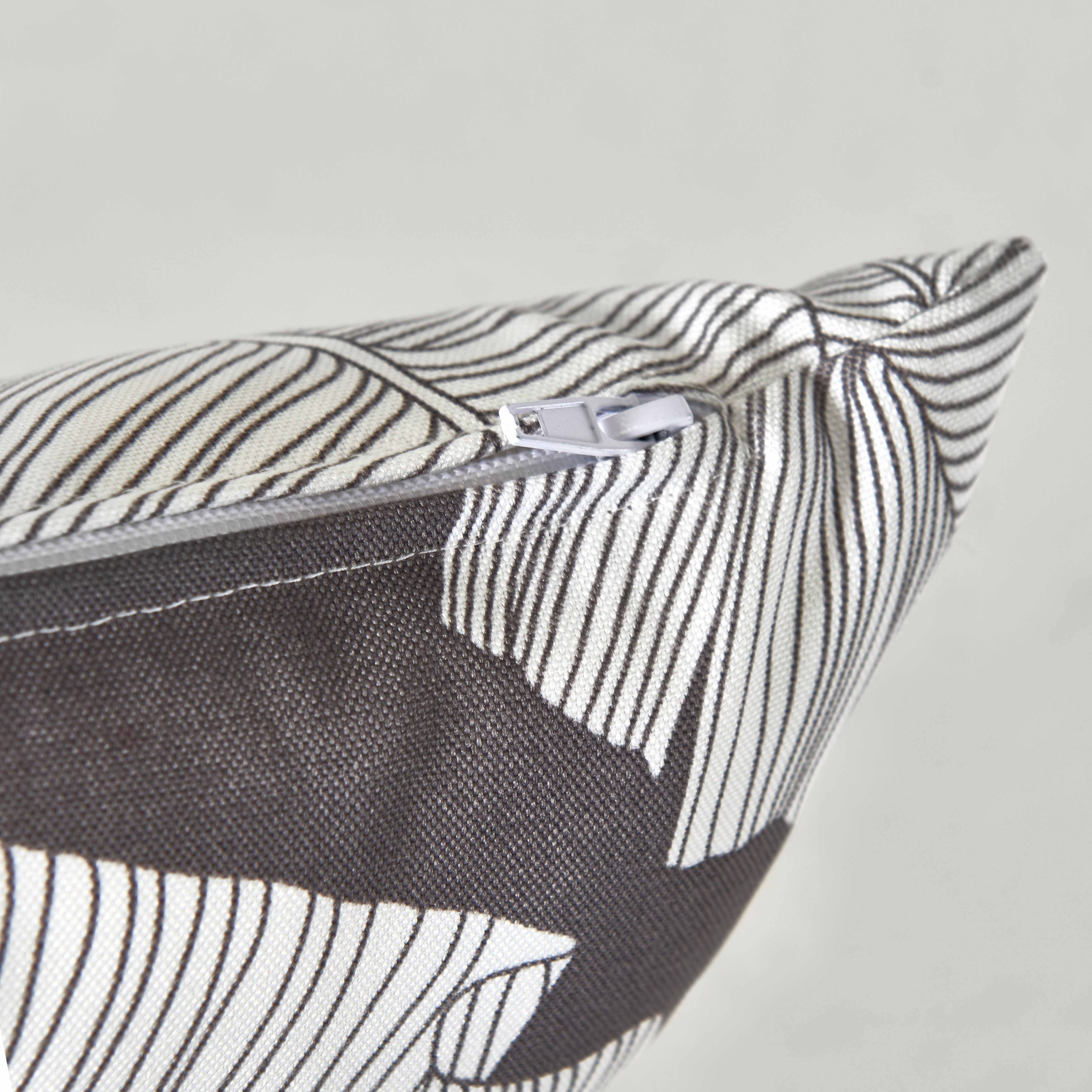 Oviala - Lot de 2 petits coussins polyester gris 40 x 20 x 8 cm Ica - Oviala - Imagen 2