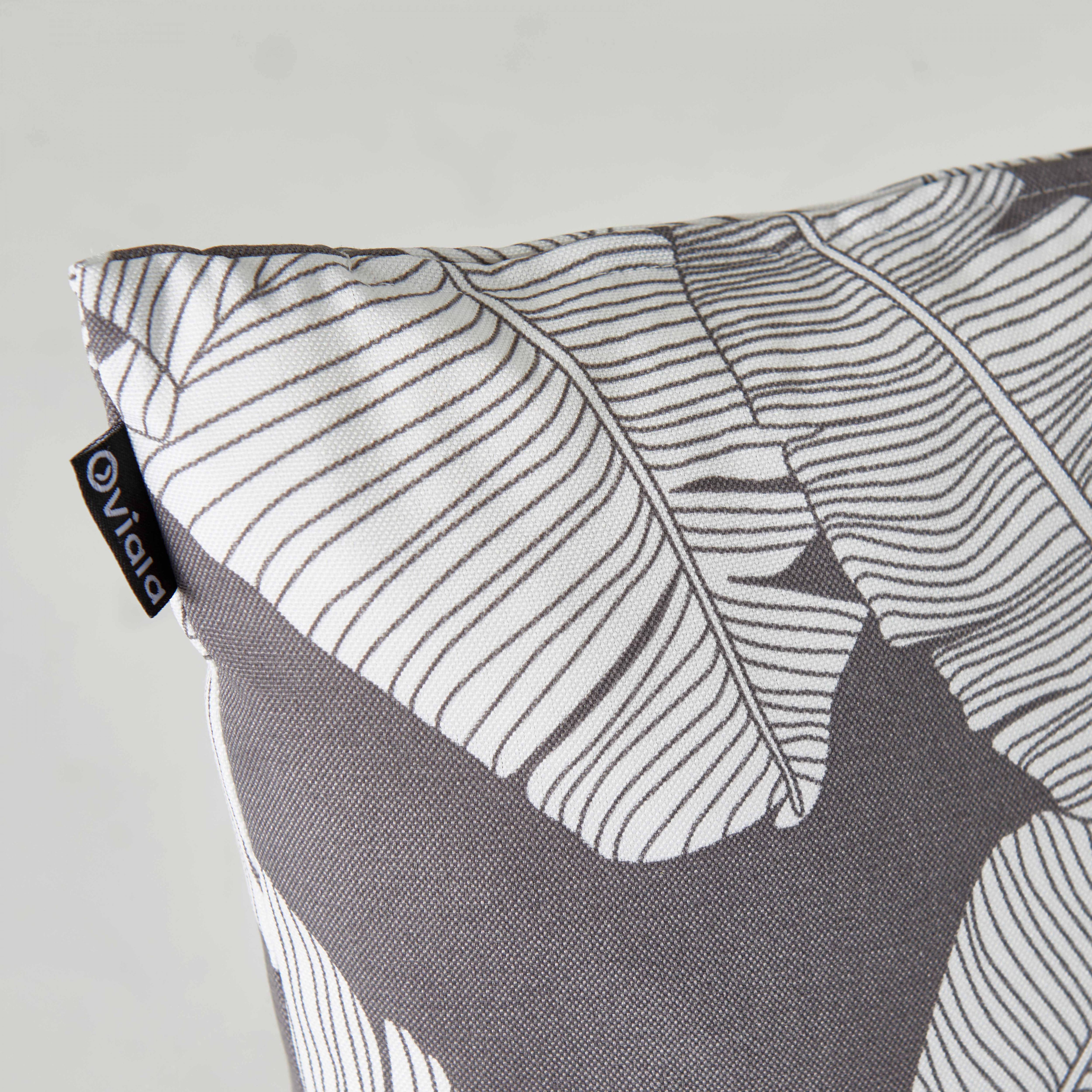 Oviala - Lot de 2 petits coussins polyester gris 40 x 20 x 8 cm Ica - Oviala - Imagen 3