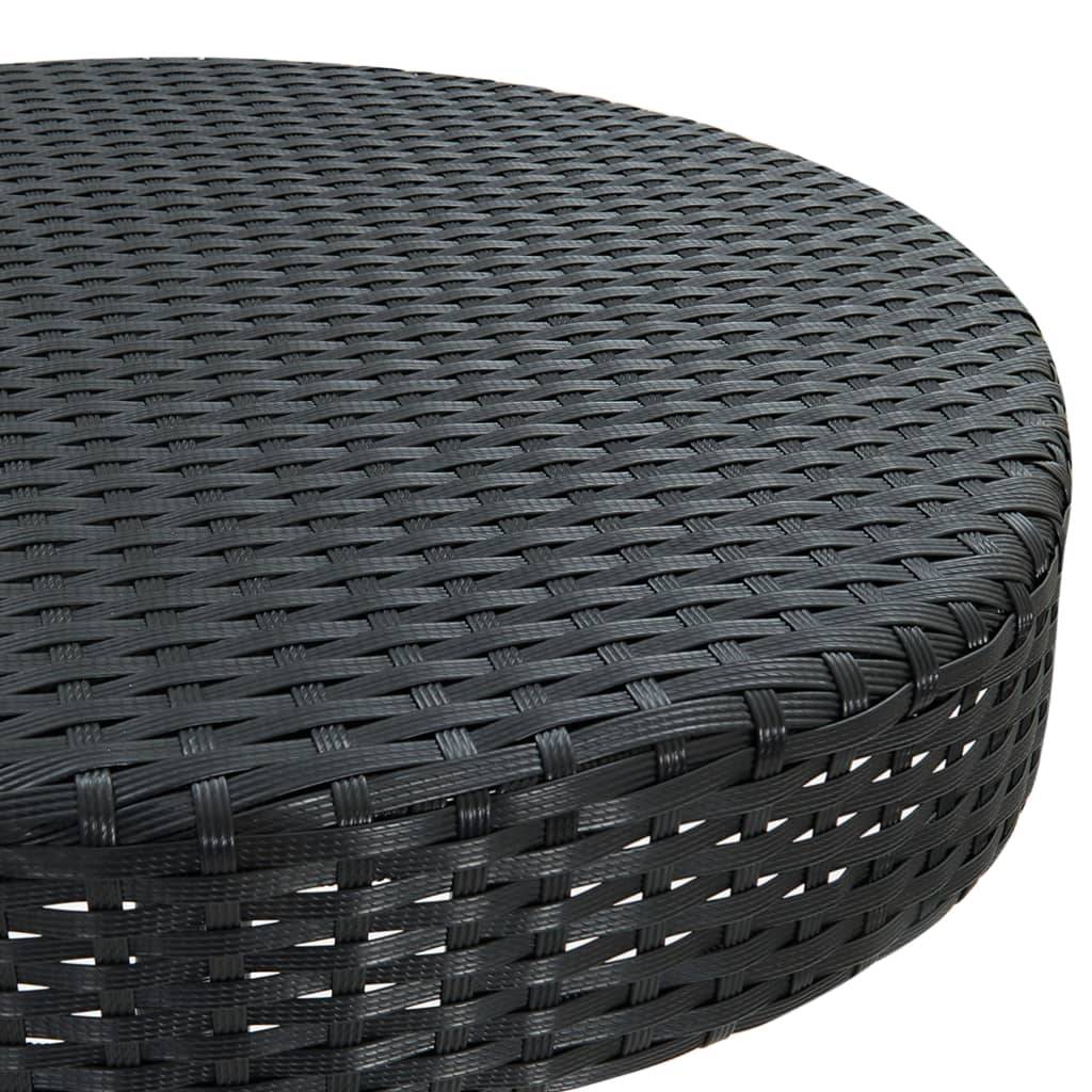 PANGIVO - Table de jardin Noir 60.5 x 106 cm Résine tressée - PANGIVO - Image 4