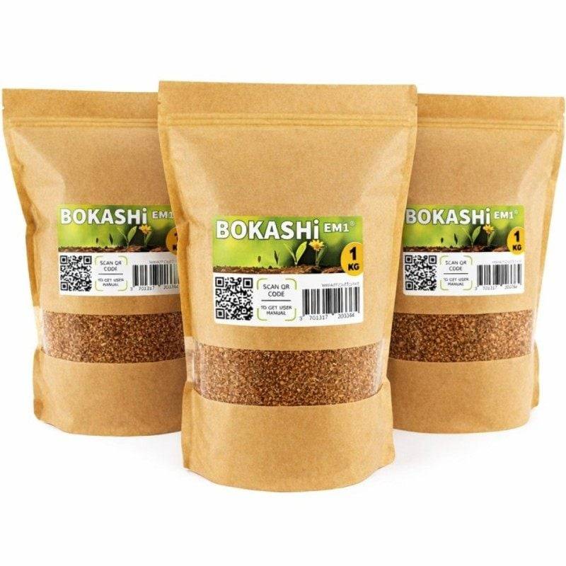 Ferme Du Moutta - Activateur Bokashi EM-1 fabriqué en France, lot de 3 sacs de 1 kg pour compost - Image 1
