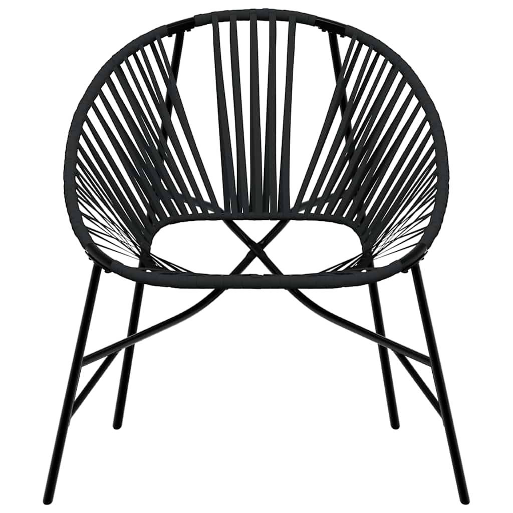 PANGIVO - Lot de 3 Chaise de jardin noir résine tressée 77 x 68,5 x 82 cm - PANGIVO - Image 5