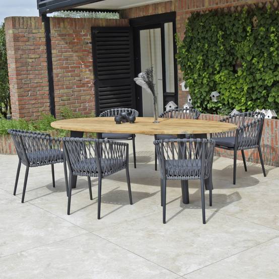 Gecko Jardin - Table en teck recyclé 240 cm, Elfe - Gecko Jardin - Imagen 7