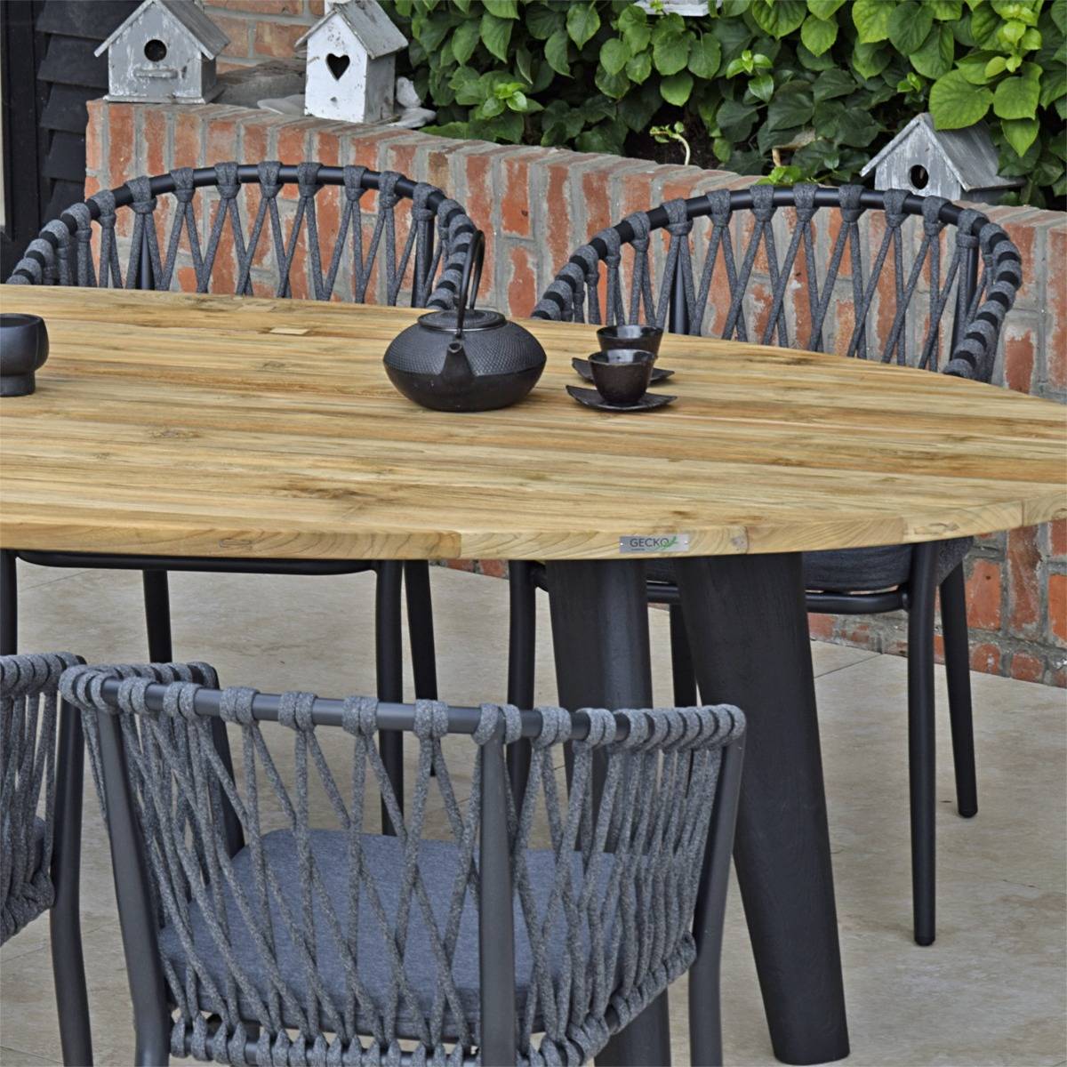 Gecko Jardin - Table en teck recyclé 240 cm, Elfe - Gecko Jardin - Imagen 4