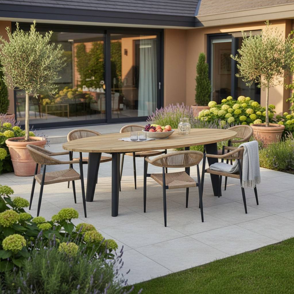 Gecko Jardin - Table en teck recyclé 240 cm, Elfe - Gecko Jardin - Imagen 5