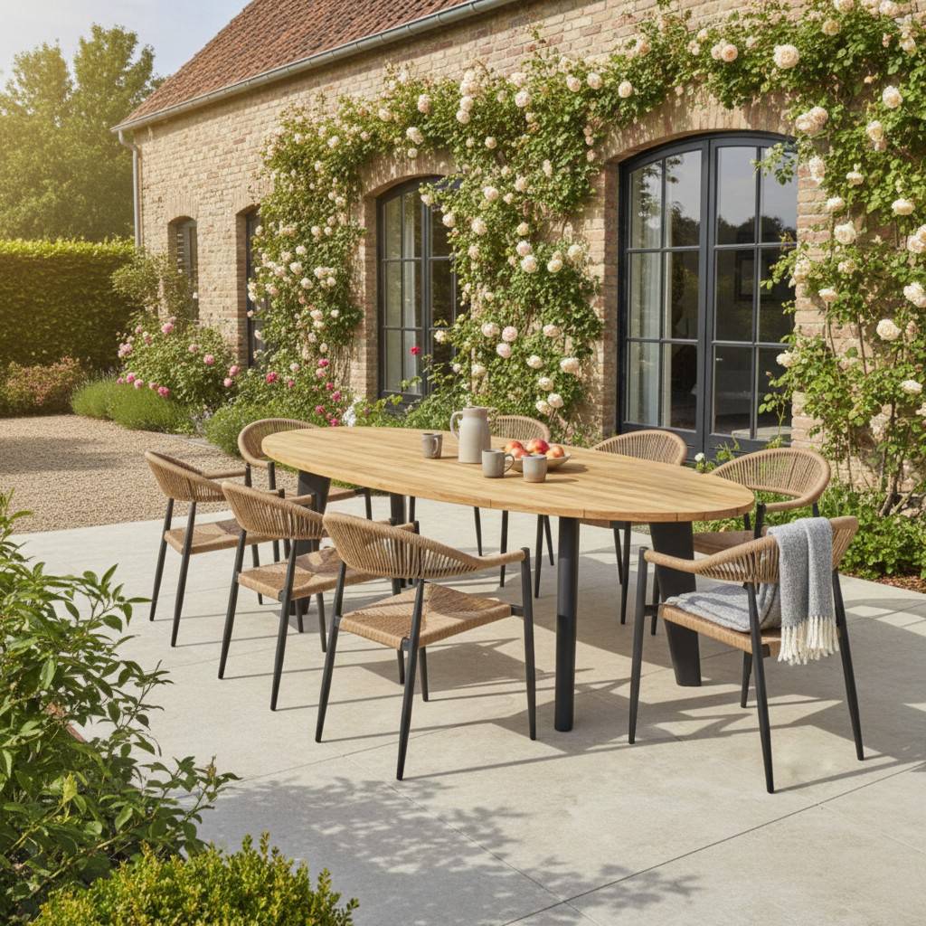 Gecko Jardin - Table en teck recyclé 240 cm, Elfe - Gecko Jardin - Imagen 6