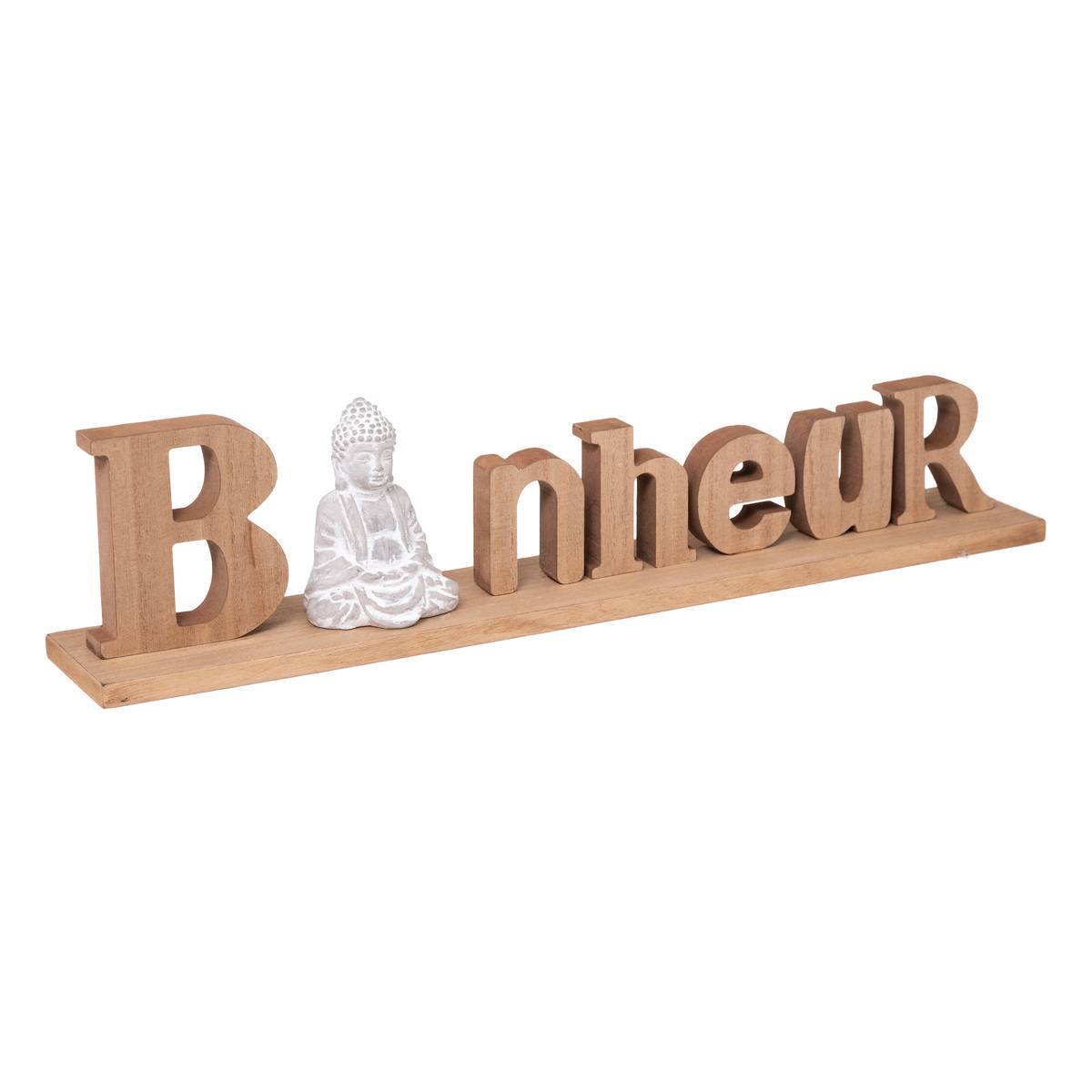 Atmosphera - Mot à poser Rama H.11,5cm bois - Atmosphera Créateur d'intérieur - Imagen 1