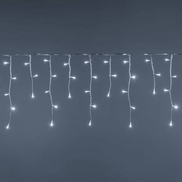 Lotti - Guirlande stalactite 6M H40cm 200 LED blanc froid effet chute de neige 230V câble blanc Lotti - Imagen 1