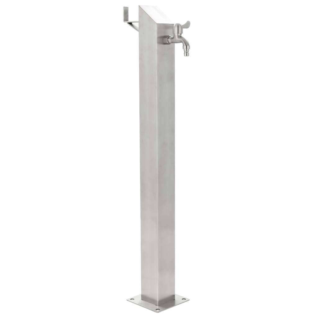 PANGIVO - Colonne d'eau acier inoxydable argenté 15 x 15 x 95 cm - PANGIVO