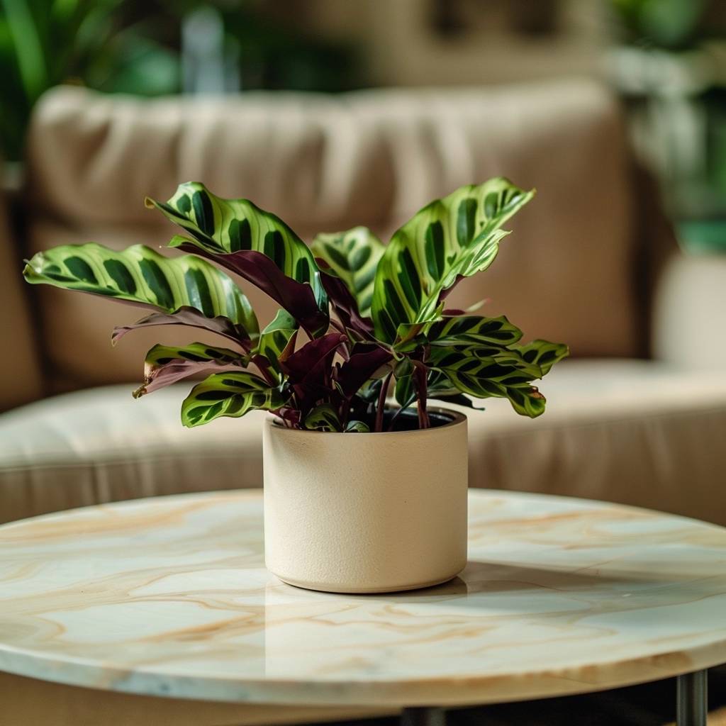 Calathea ornata - Goeppertia insignis - Hauteur 30-40cm - ⌀12cm - Image 2