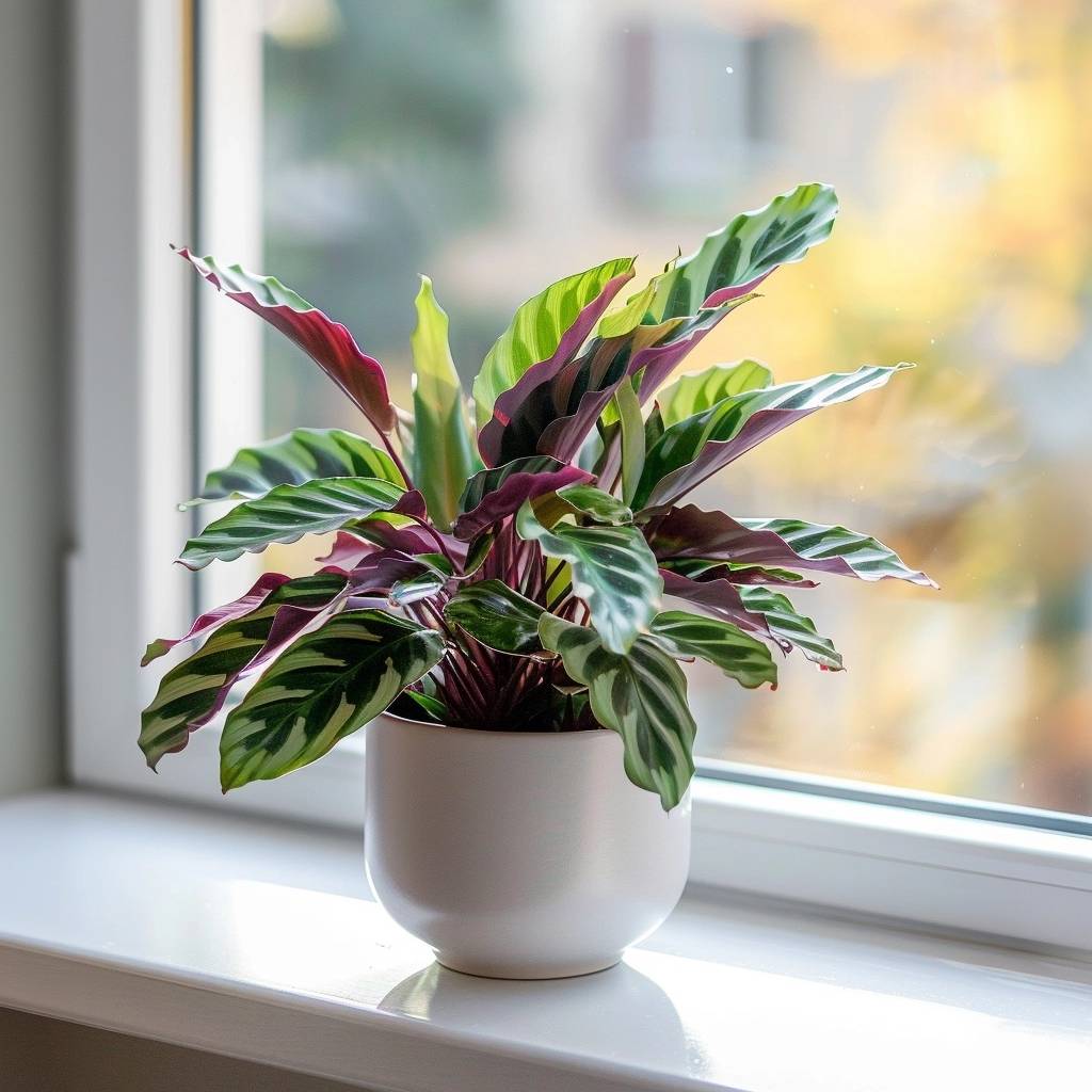 Calathea ornata - Goeppertia insignis - Hauteur 30-40cm - ⌀12cm - Image 3