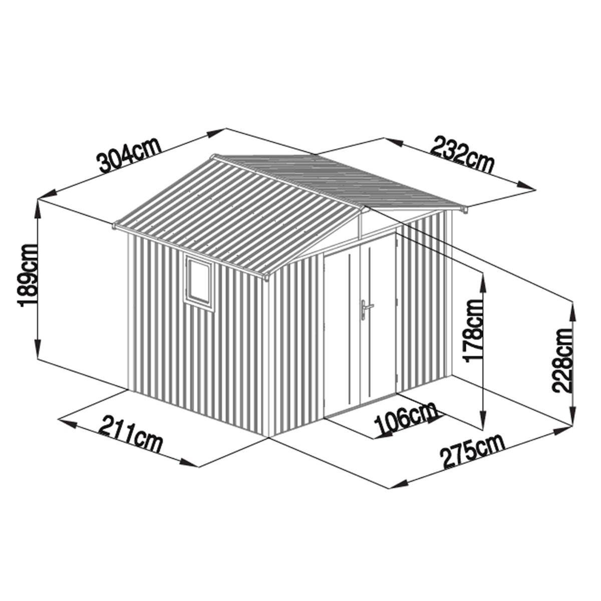 Trigano Jardin - Abri de jardin Aluminium Blanc 5.71 m² + kit d'ancrage - Image 3