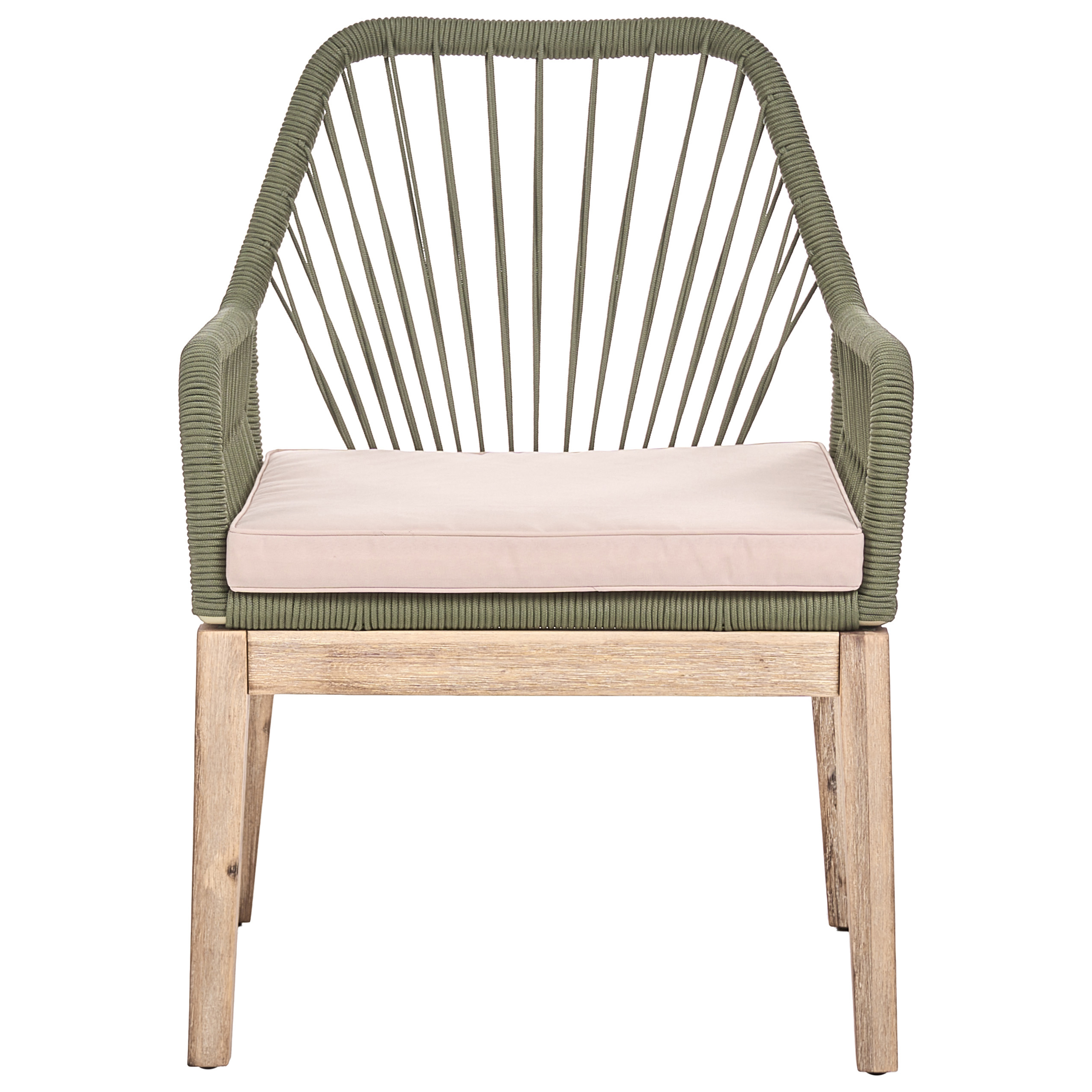 Chaise de jardin Acacia Vert olive OLBIA - Beliani - Image 4