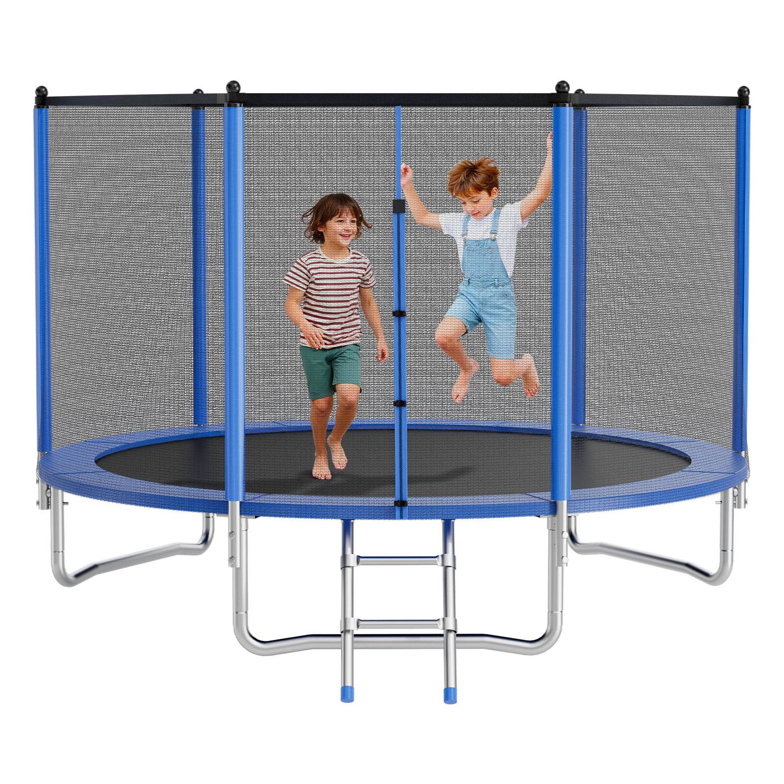 Vevor - VEVOR Trampoline extérieur 305 x 305 cm, rond, cadre acier antirouille, filet de sécurité 360°, certifié ASTM, capacité 150 kg. - Image 1