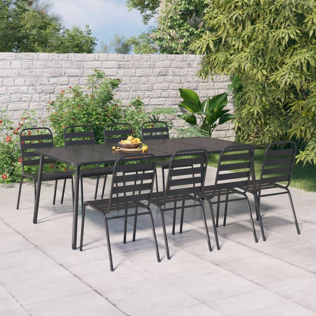 PANGIVO - Table de Jardin Anthracite 200 x 100 x 71 cm Acier - PANGIVO - Image 1