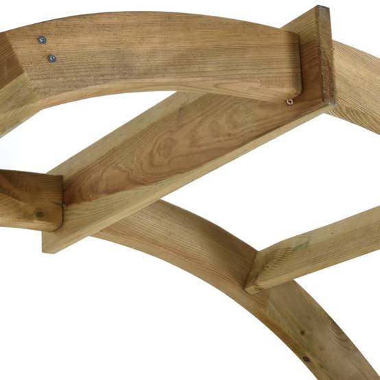 Arche avec Treillis Bois Pin Massif Imprégné Rosiers 130x58x215cm - ComfortXL Outdoor Living - Image 4