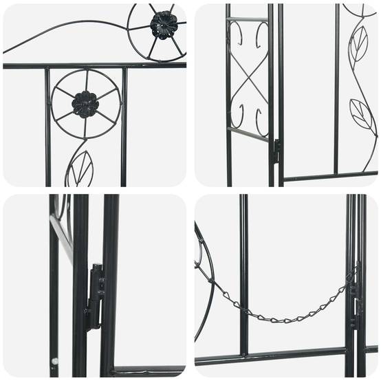 Arche avec Treillis Bois Pin Massif Imprégné Rosiers 130x58x215cm - ComfortXL Outdoor Living - Image 9