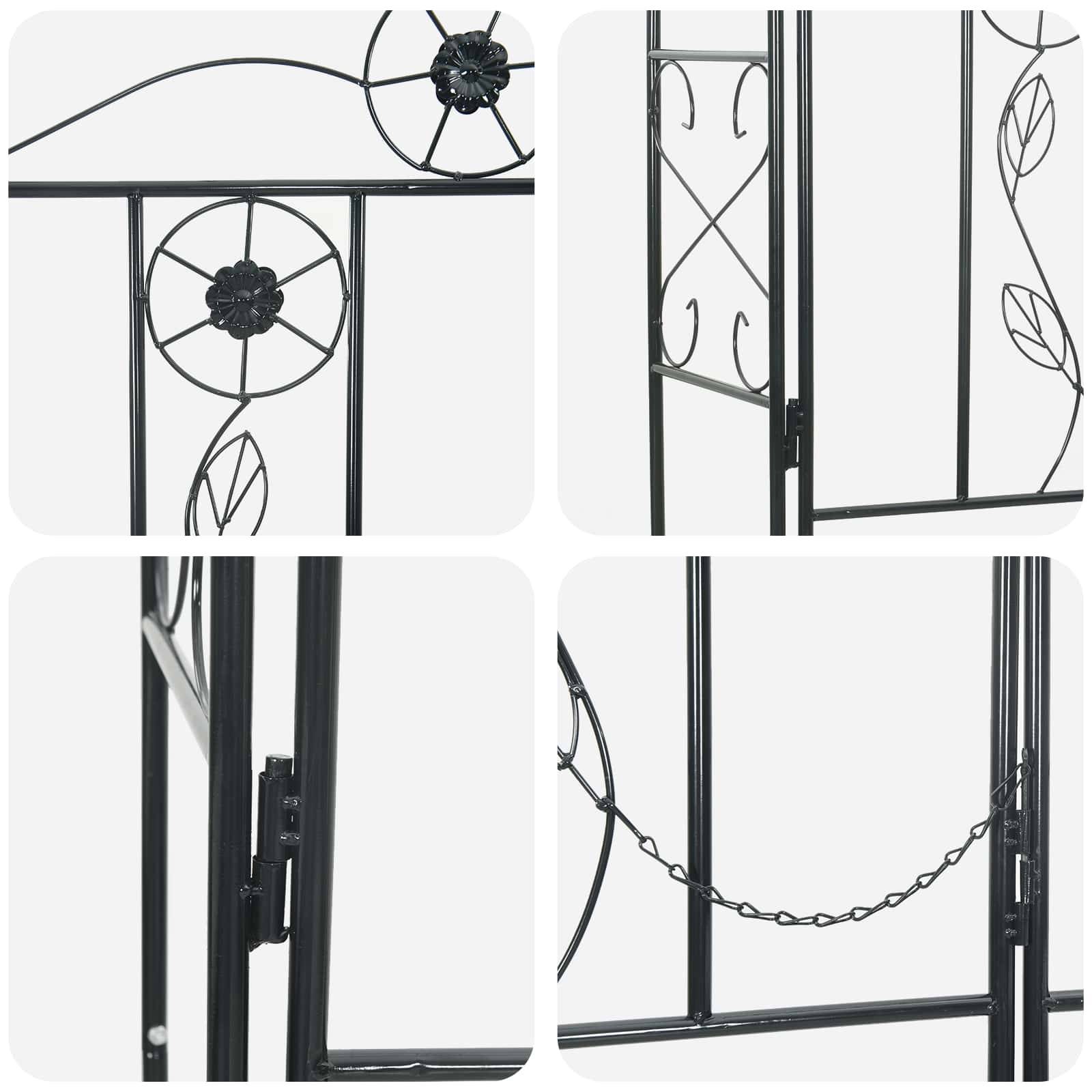 Arche avec Treillis Bois Pin Massif Imprégné Rosiers 130x58x215cm - ComfortXL Outdoor Living - Image 9