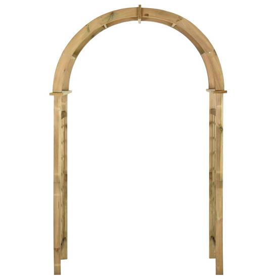 Arche avec Treillis Bois Pin Massif Imprégné Rosiers 130x58x215cm - ComfortXL Outdoor Living - Image 2