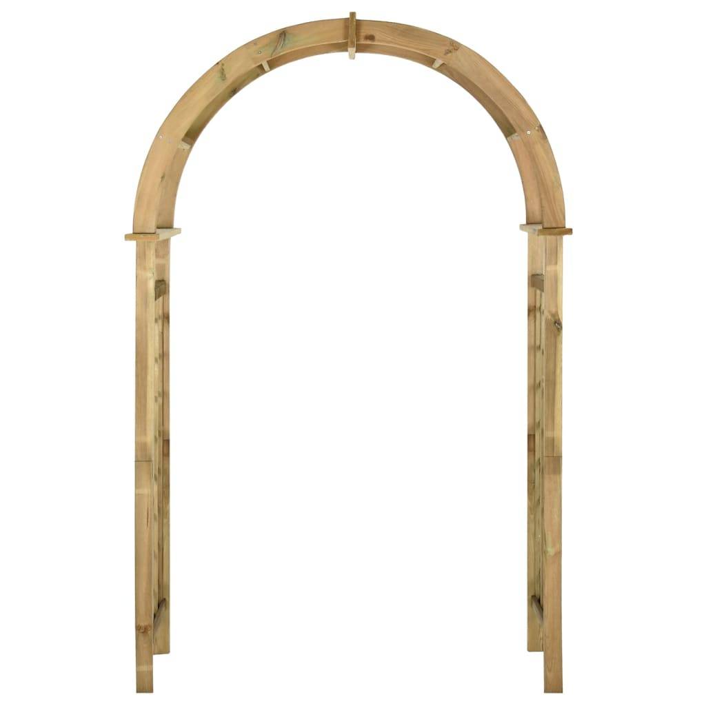 Arche avec Treillis Bois Pin Massif Imprégné Rosiers 130x58x215cm - ComfortXL Outdoor Living - Image 2