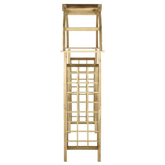 Arche avec Treillis Bois Pin Massif Imprégné Rosiers 130x58x215cm - ComfortXL Outdoor Living - Image 3