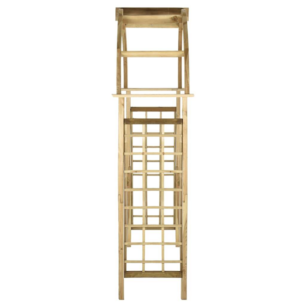 Arche avec Treillis Bois Pin Massif Imprégné Rosiers 130x58x215cm - ComfortXL Outdoor Living - Image 3