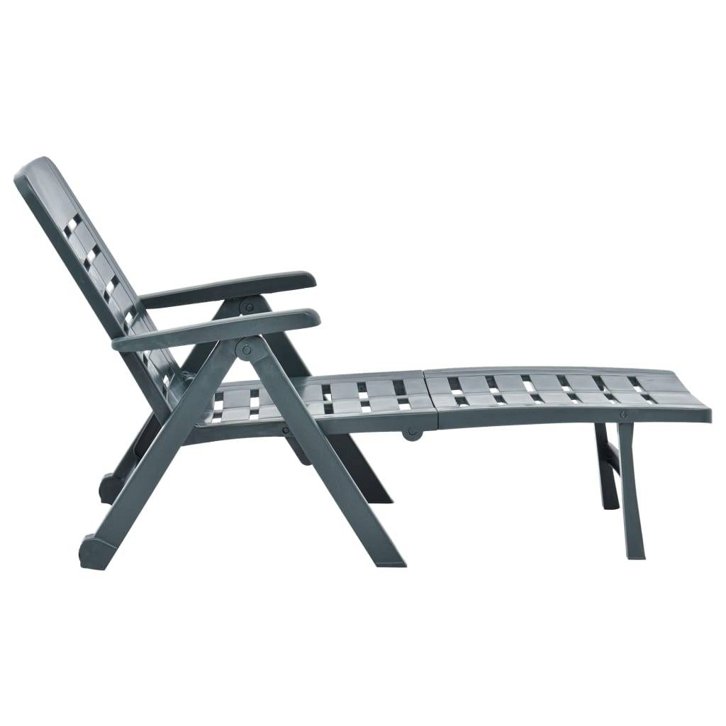 ComfortXL - Transat Jardin Pliant Plastique Vert – ComfortXL Outdoor Living - Image 3