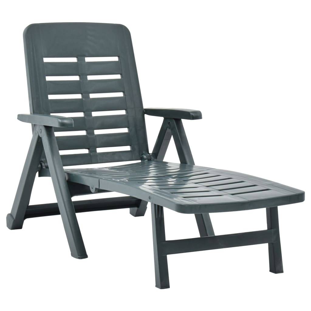 ComfortXL - Transat Jardin Pliant Plastique Vert – ComfortXL Outdoor Living - Image 1