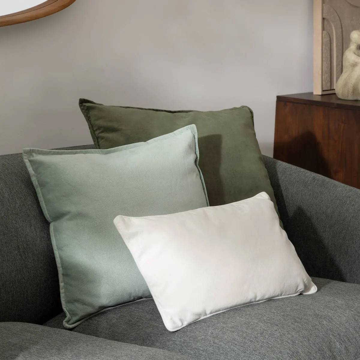 Atmosphera - Coussin "LILOU" coton blanc ivoire 30x50cm - Atmosphera Créateur d'intérieur - Imagen 6