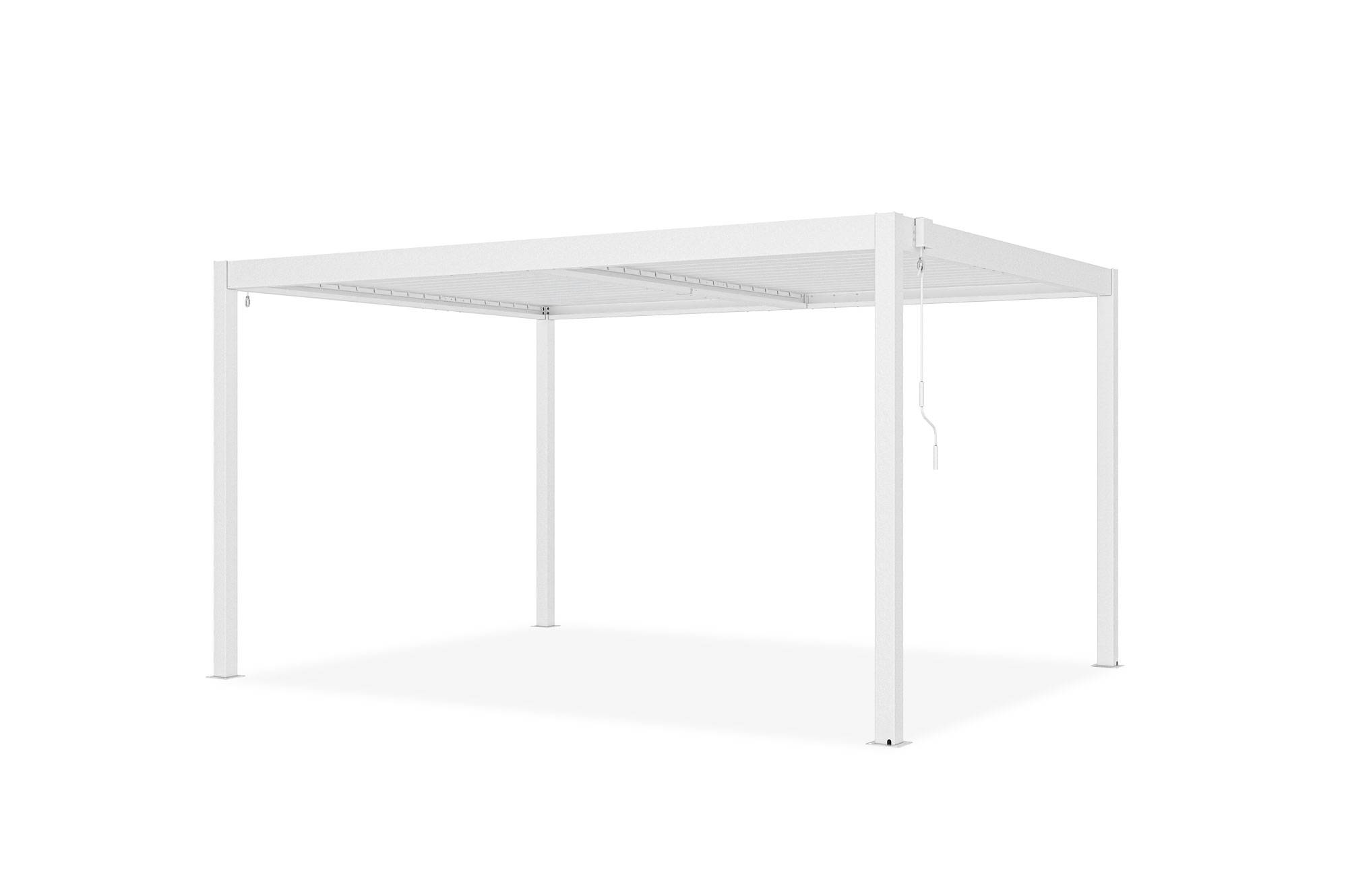 CAZEBOO - Cazeboo Pergola bioclimatique autoportée PIANA 4x3 m aluminium blanc - lames orientables - pergola autoportée 3x4 m - Image 6