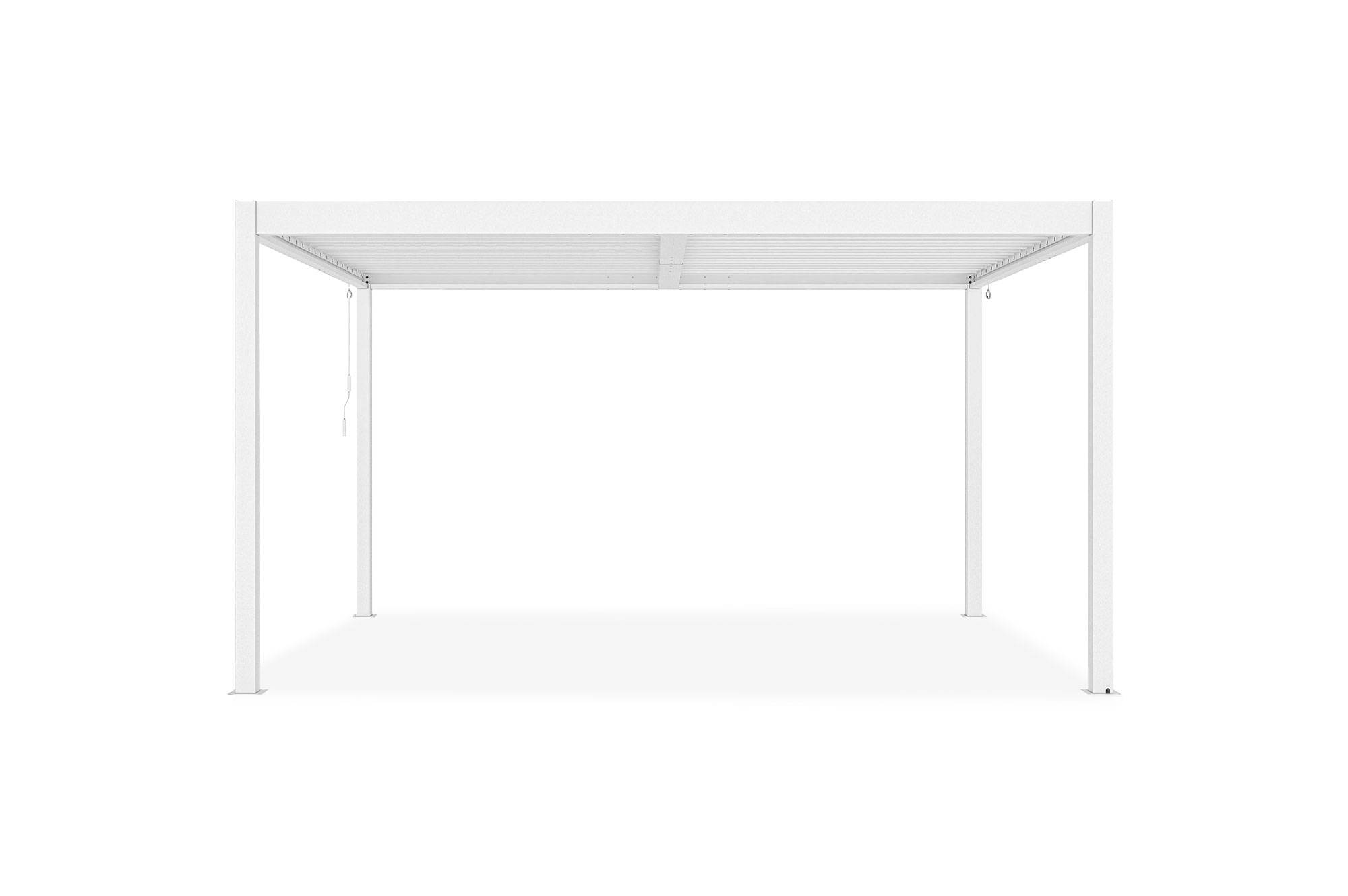 CAZEBOO - Cazeboo Pergola bioclimatique autoportée PIANA 4x3 m aluminium blanc - lames orientables - pergola autoportée 3x4 m - Image 4