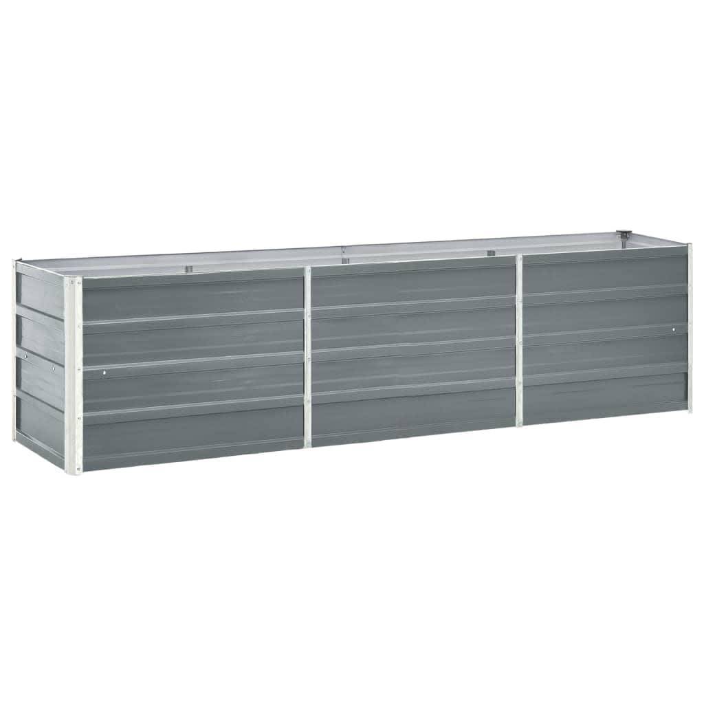 PANGIVO - Jardinière surélevée acier galvanisé gris 240 x 40 x 45 cm - PANGIVO - Image 1