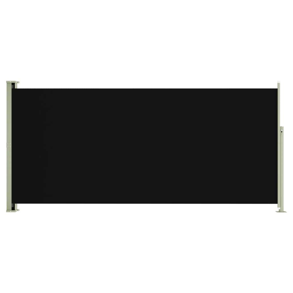 Helloshop26 - Auvent paravent store brise-vue latéral rétractable de patio jardin terrasse balcon protection visuelle écran 140 x 300 cm noir - Imagen 1