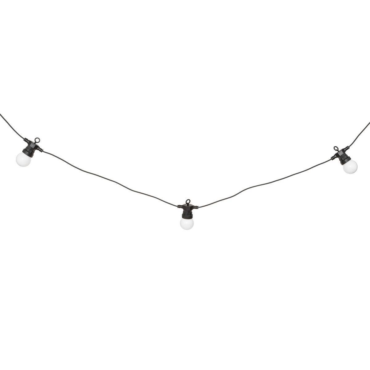 Guirlande d'extérieur solaire "Soa" noir & blanc H800cm ATMOSPHERA CREATEUR D'INTERIEUR - Image 2