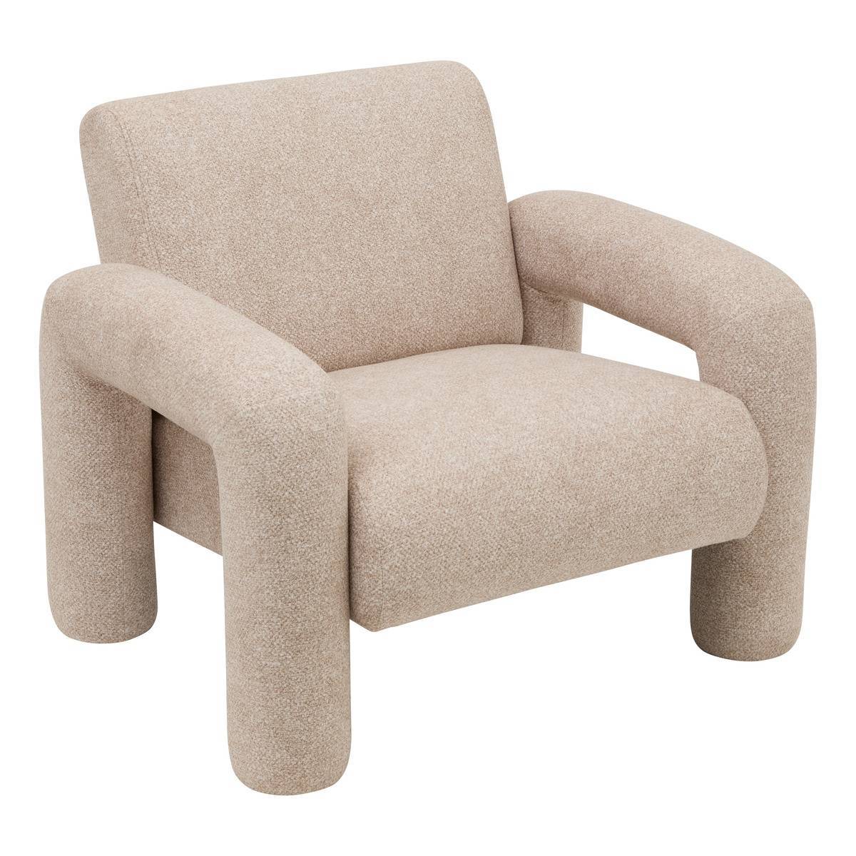 Atmosphera - Fauteuil Elyon H.72cm beige - Atmosphera Créateur d'intérieur - Image 2
