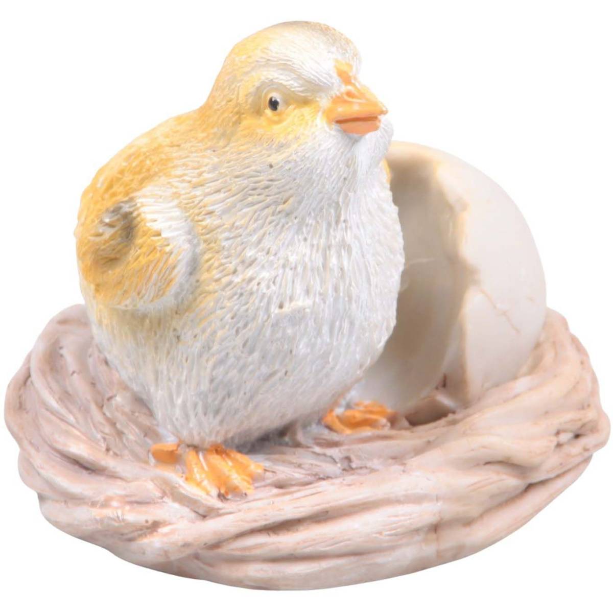 Farmwood Animals - Poussin avec oeuf cassé en résine 10 x 9 x 11 cm Farmwood Animals - Imagen 1