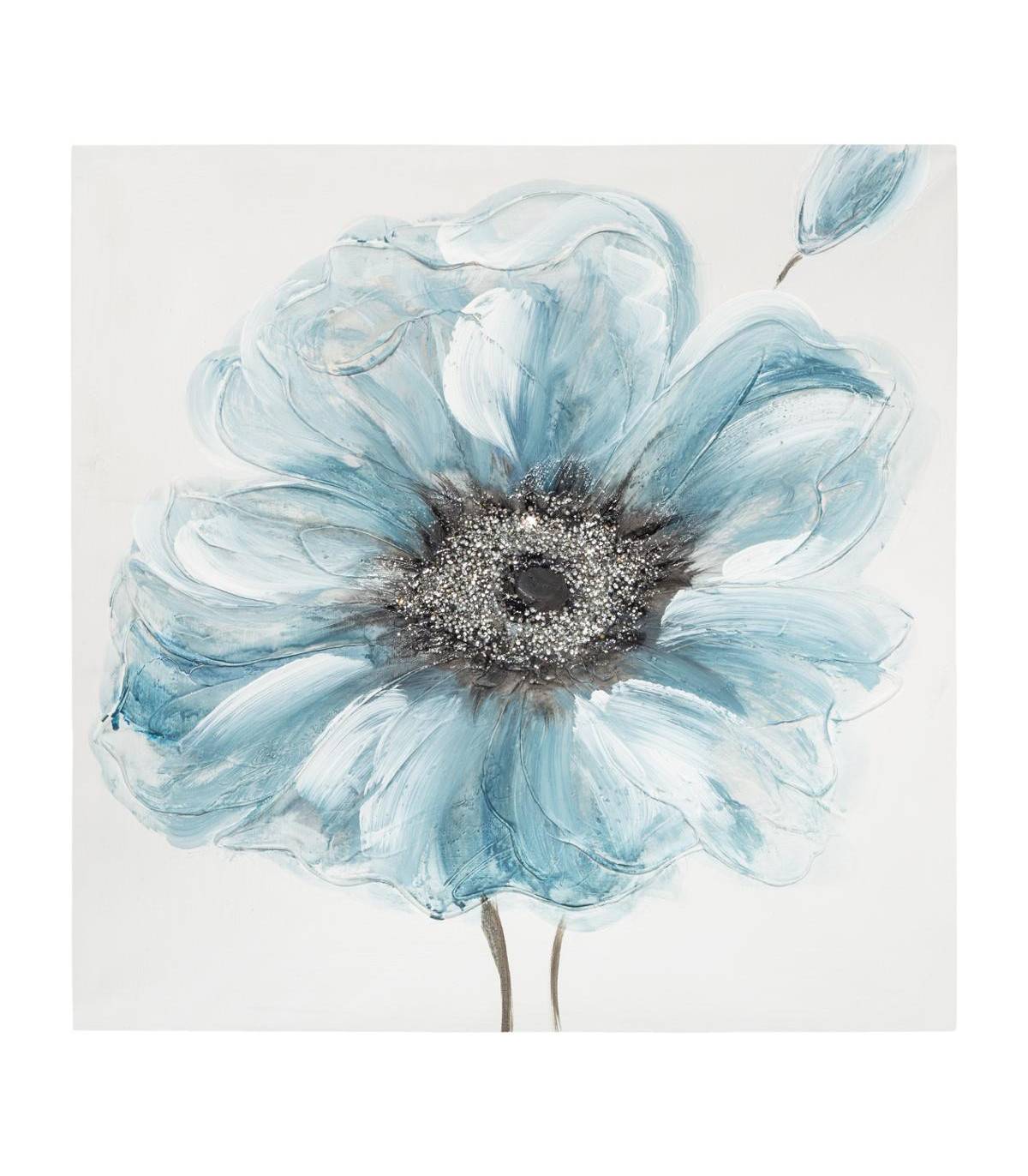 Tableau Toile murale Peinture en relief Fleurs 48 x 48 cm - Imagen 1