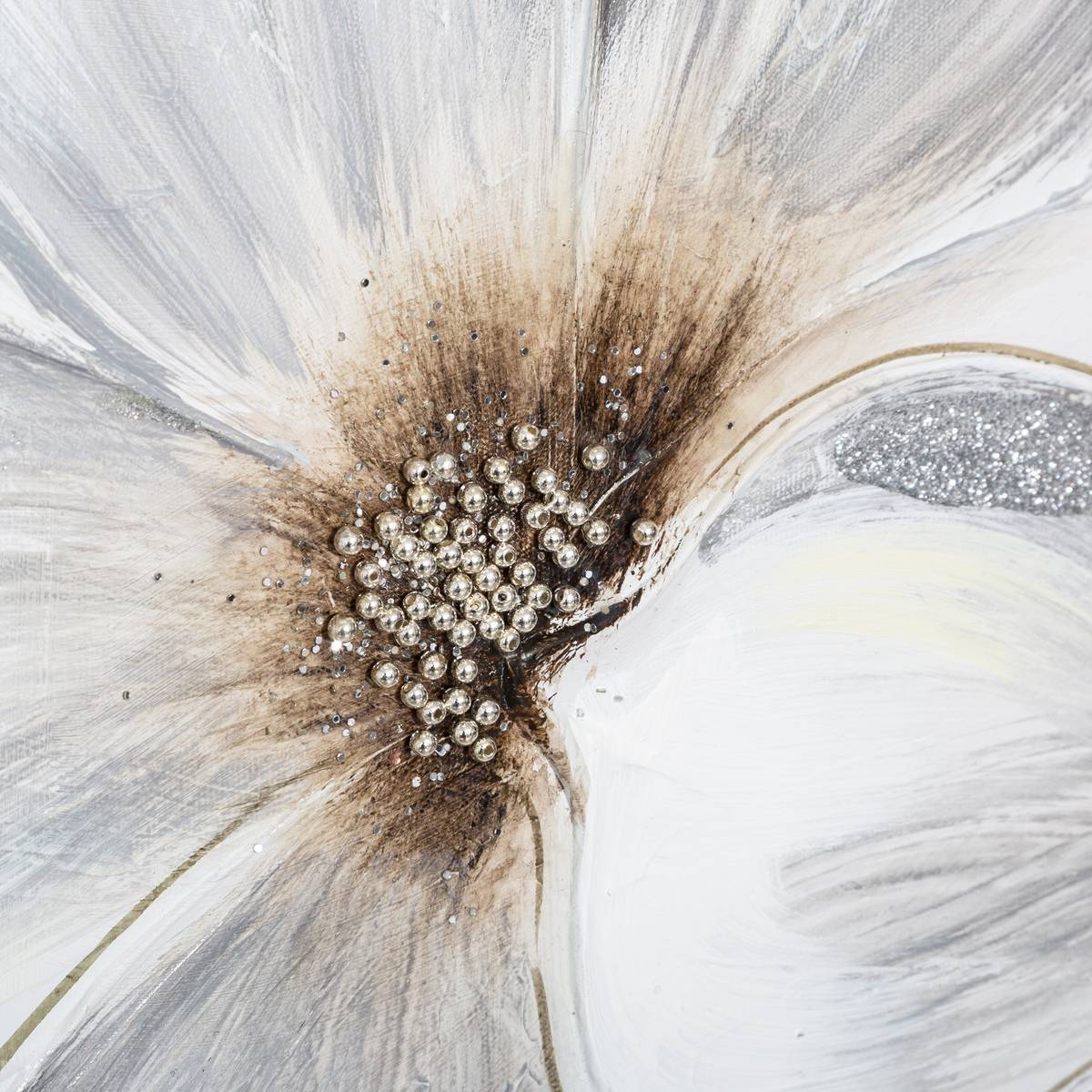 Atmosphera - Toile peinte "Fleurs" 48x48cm - Atmosphera Créateur d'intérieur - Imagen 3