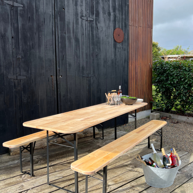 Esschert Design - Banc table de jardin brasserie en bois 220cm - Esschert Design - Imagen 4