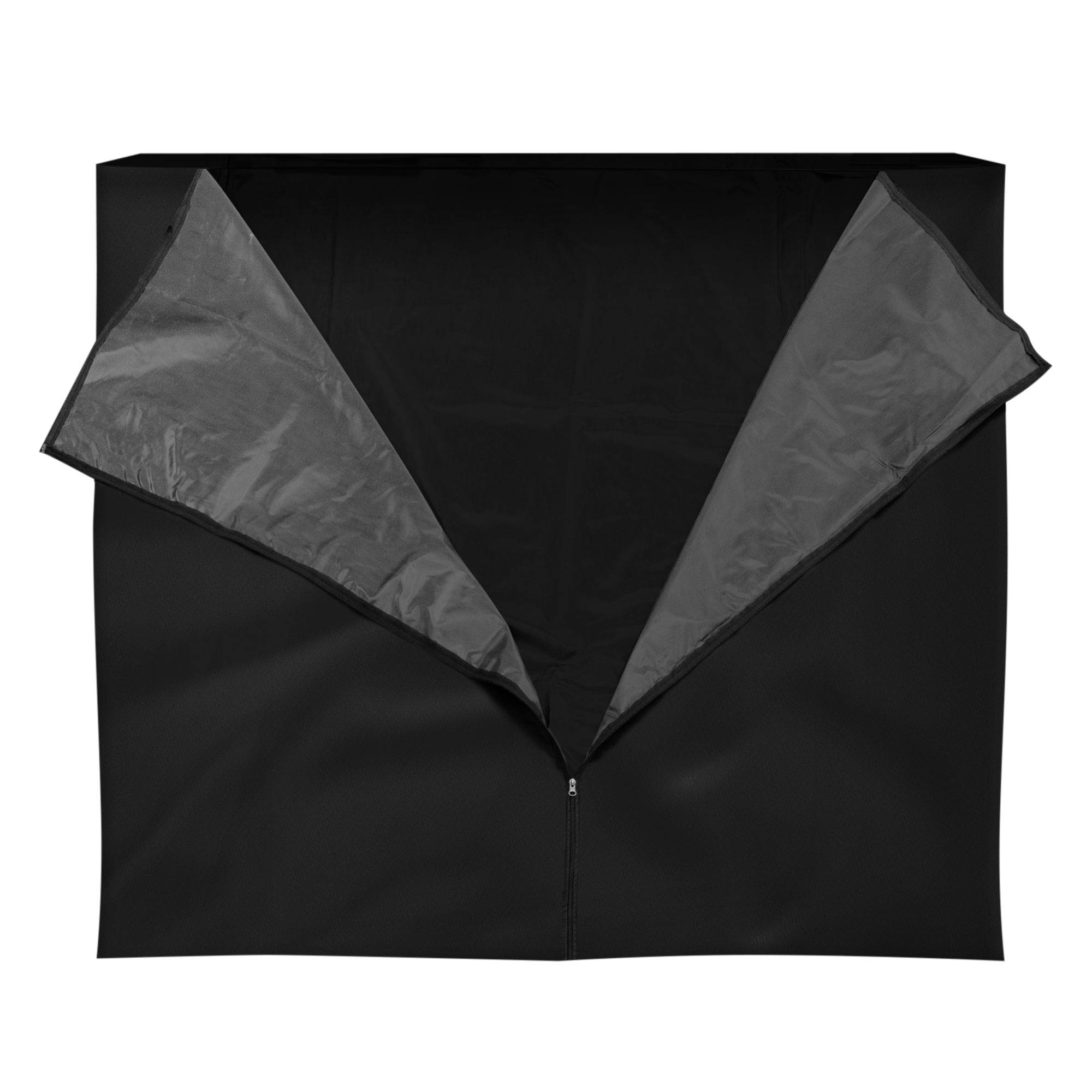 Ml-Design - Housse d'étagère bois de cheminée 185L x 125H cm noir bâche de protection pluie - Imagen 2