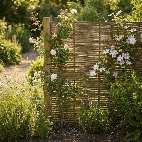 Clôture bois en noisetier - 100% Naturel - Sans Poteaux - Hauteur 120 X Largeur 180 cm - Image 6