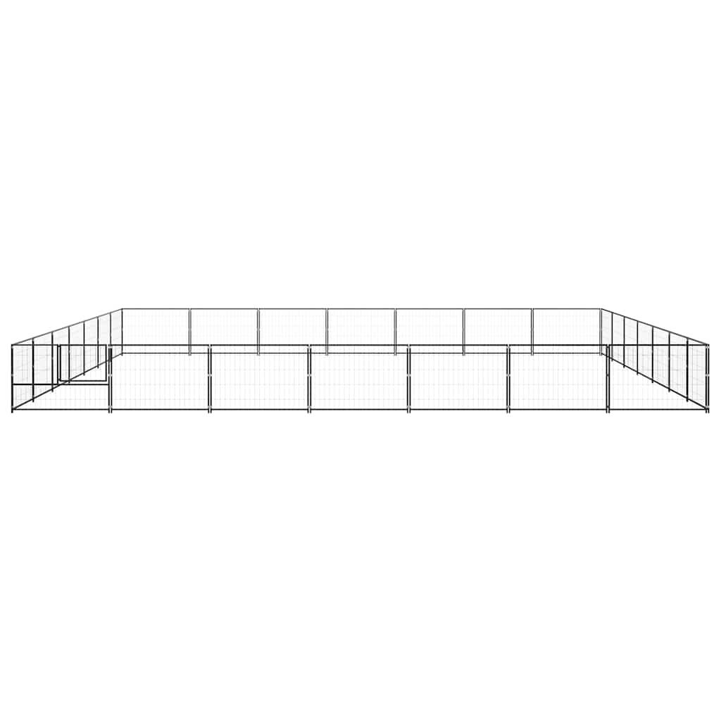Vidaxl - Chenil Noir 49 m² Acier vidaXL 3082179 - Imagen 6