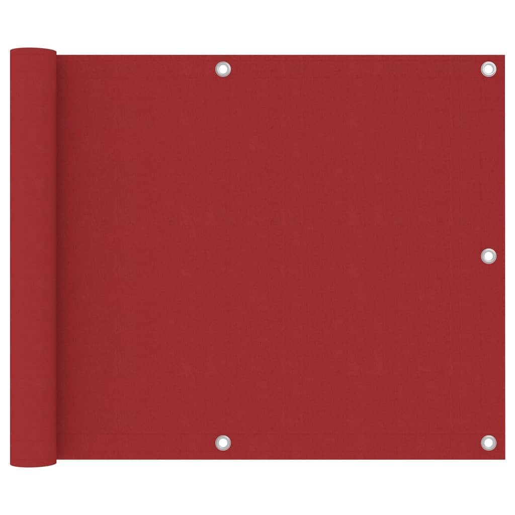 Helloshop26 - Écran de balcon brise pare vue protection confidentialité 75 x 300 cm tissu oxford rouge - Imagen 1
