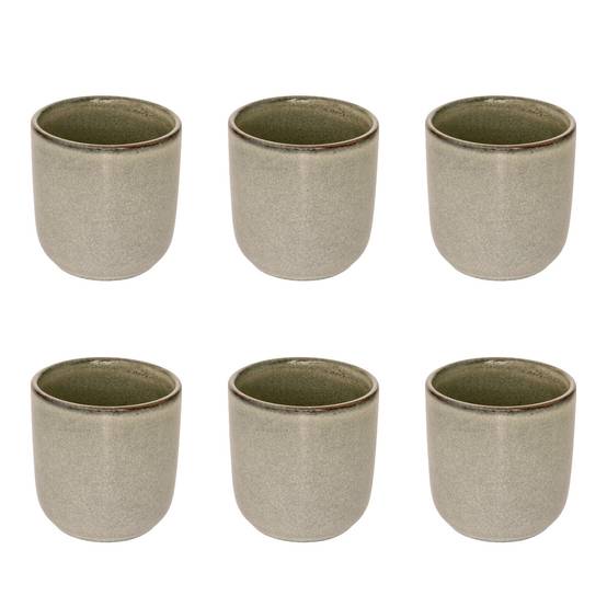 Lot de 6 Tasses à Café "Terre Inconnue" 10cl Vert Clair - Image 1