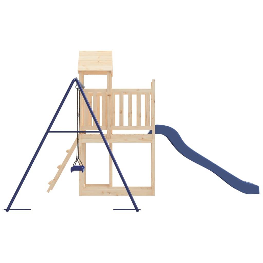 Helloshop26 - Aire de jeux d'extérieur balançoires toboggan portiques robuste jeux jardin 286 x 378 x 214 cm bois de pin massif - Imagen 5