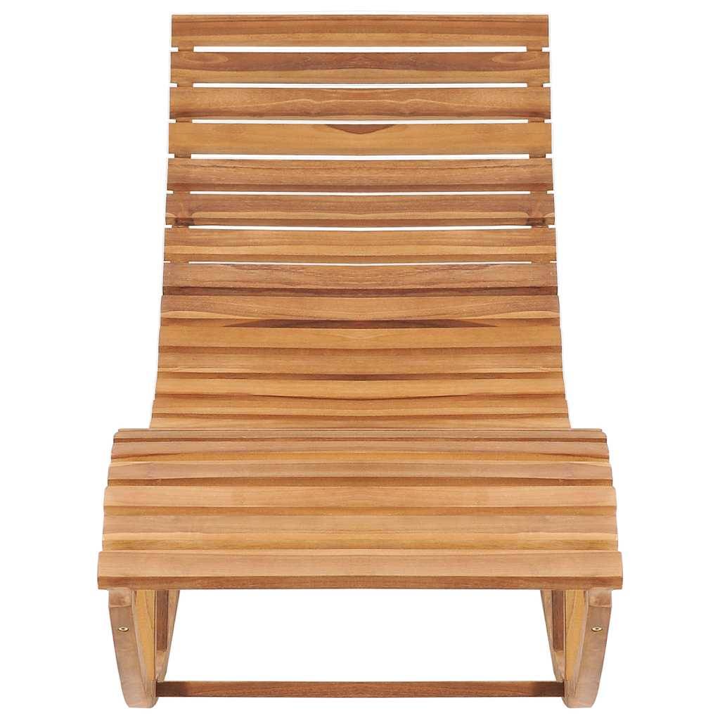 Vidaxl - Chaise longue à bascule Bois de teck solide vidaXL 49390 - Imagen 2