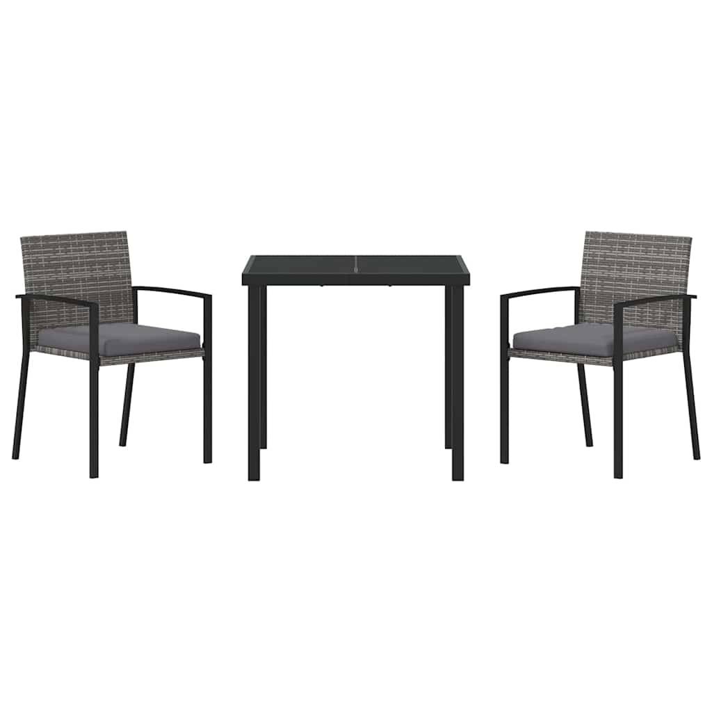 ComfortXL - Petit Salon de Jardin 3 Pièces 2 Places avec Coussins pour Balcon Gris – ComfortXL Outdoor Living - Image 7