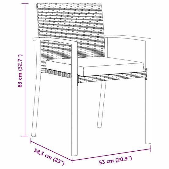 ComfortXL - Petit Salon de Jardin 3 Pièces 2 Places avec Coussins pour Balcon Gris – ComfortXL Outdoor Living - Image 8
